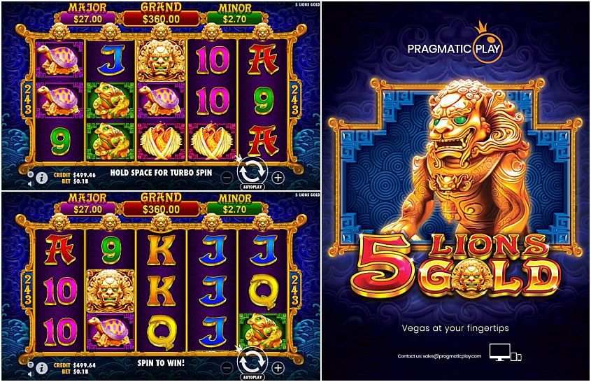 5 Lions Gold สล็อต Pragmatic Play Slots