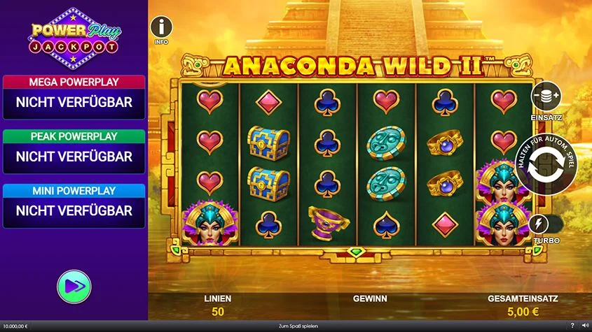 Anaconda Wild II PowerPlay Jackpot สล็อต666 สล็อตค่าย Playtech เว็บสล็อต PG