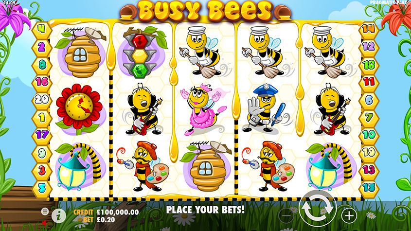 Busy Bees สล็อตค่าย Pragmatic Play บนเว็บ PGSLOT