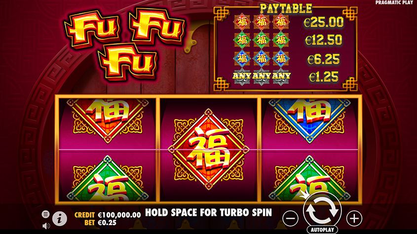 Fu Fu Fu สล็อตค่าย Pragmatic Play บนเว็บ PGSLOT