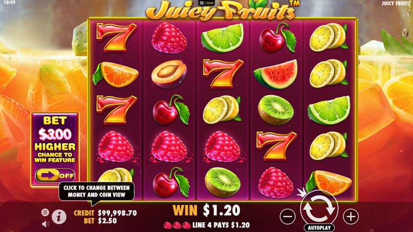 Juicy Fruits สล็อตค่าย Pragmatic Play บนเว็บ PGSLOT