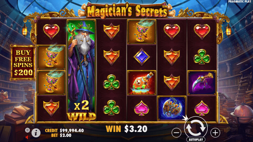 Magician's Secrets สล็อตค่าย Pragmatic Play บนเว็บ PGSLOT