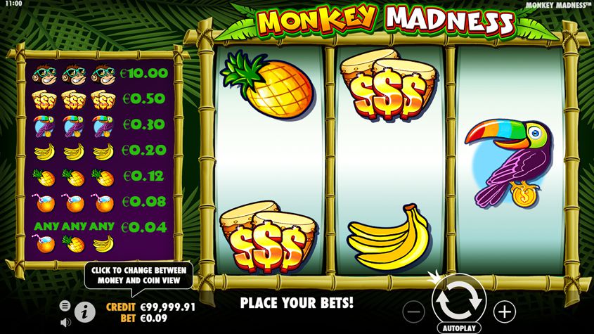 Monkey Madness สล็อตค่าย Pragmatic Play บนเว็บ PGSLOT