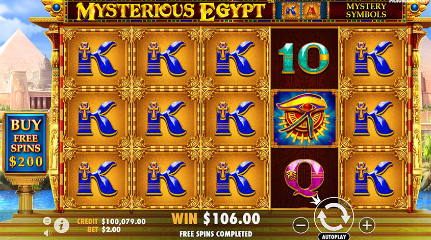 Mysterious Egypt สล็อตค่าย Pragmatic Play บนเว็บ PGSLOT