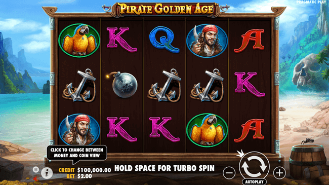 Pirate Golden Age สล็อตค่าย Pragmatic Play บนเว็บ PGSLOT
