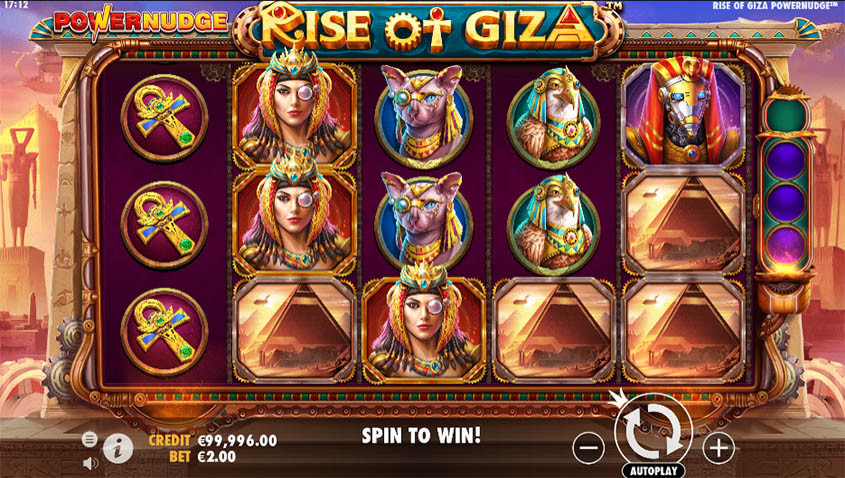Rise Of Giza PowerNudge สล็อตค่าย Pragmatic Play บนเว็บ PGSLOT