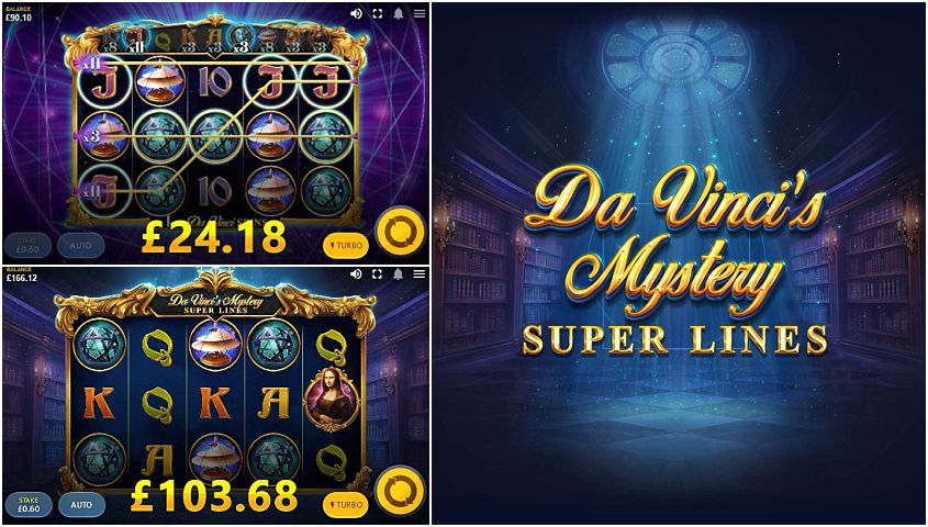Da Vincis Treasure Super Lines สล็อต Red Tiger Gaming เว็บตรง SLOTXO