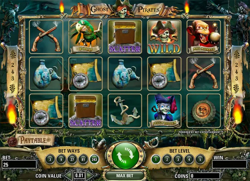 Ghost Pirates Slot สล็อตค่าย NetEnt ทางเข้า SLOTXO เว็บตรง