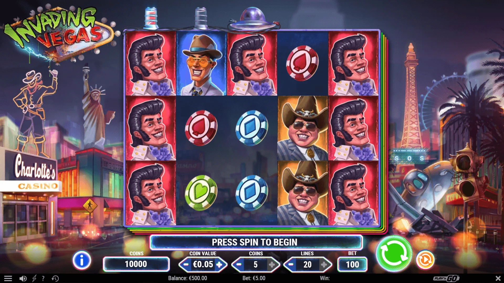 Invading Vegas Play'n GO Slots สล็อต SLOTXO เว็บตรง