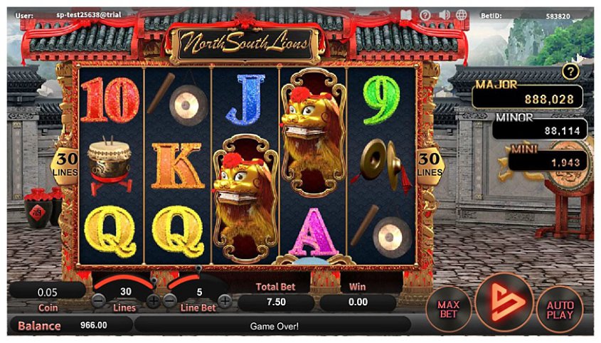 North South Lions SimplePlay Slots ทางเข้า SLOTXO เว็บตรง