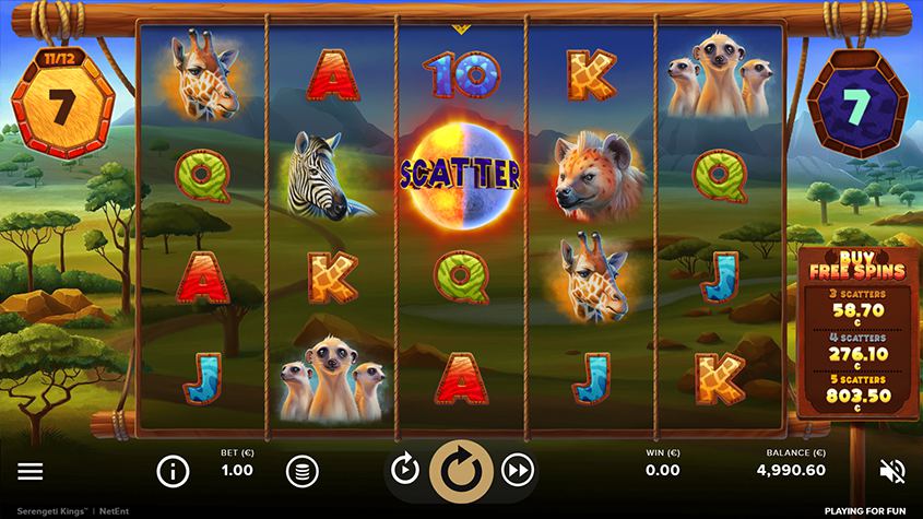 Serengeti Kings สล็อตค่าย NetEnt ทางเข้า SLOTXO เว็บตรง