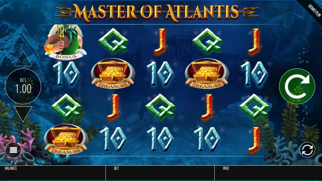 Master Of Atlantis สล็อตค่าย Blueprint Gaming เครดิตฟรี