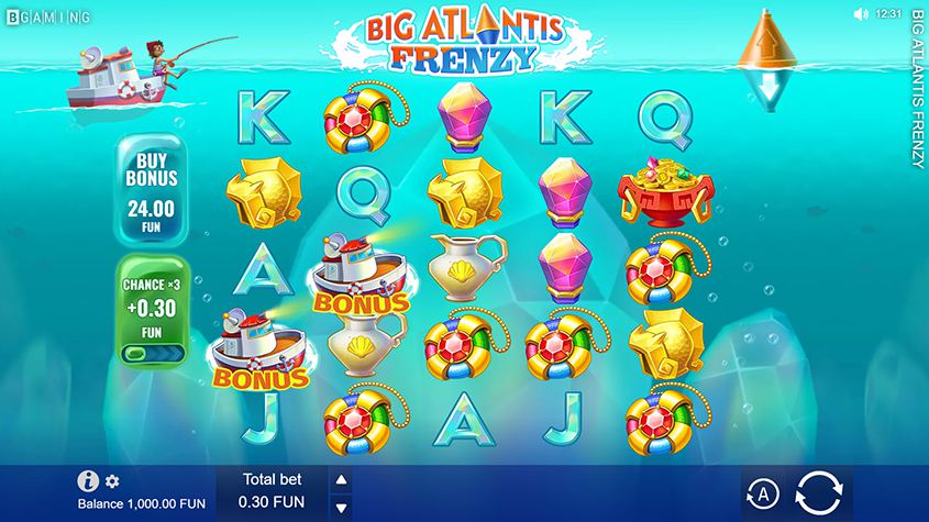 Big Atlantis Frenzy สล็อต BGaming เครดิตฟรี