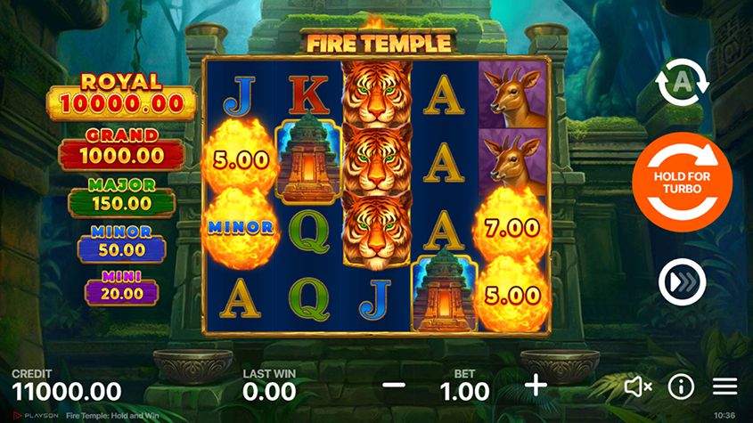 Fire Temple Hold & Win สล็อตค่าย Playson เว็บตรง