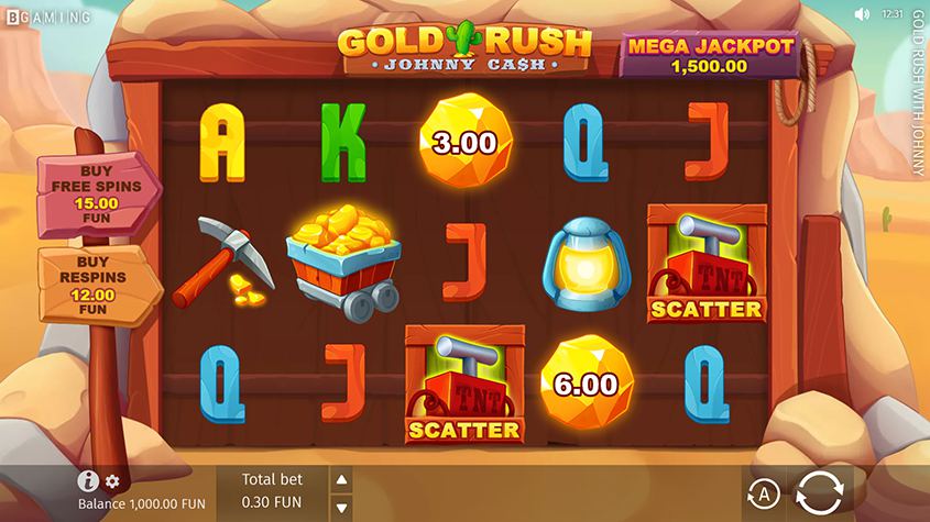 Gold Rush With Johnny Cash สล็อต BGaming เครดิตฟรี