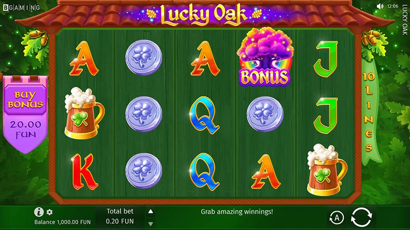 Lucky Oak สล็อต BGaming เครดิตฟรี