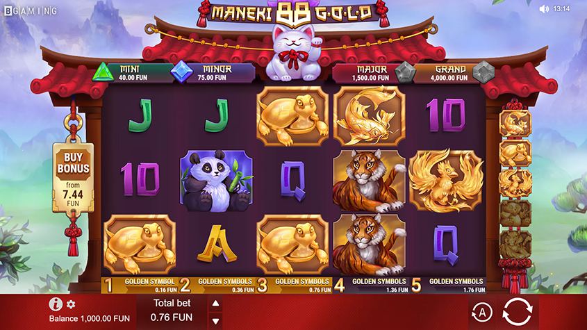 Maneki 88 Gold สล็อต BGaming เครดิตฟรี