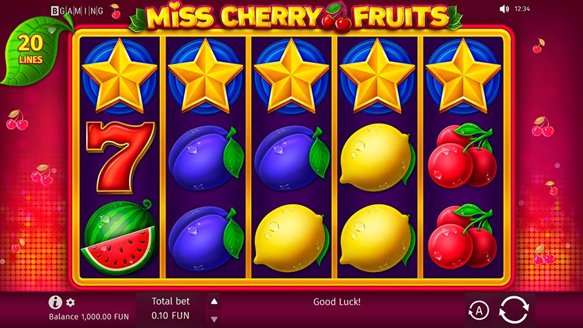 Miss Cherry Fruits สล็อต BGaming เครดิตฟรี