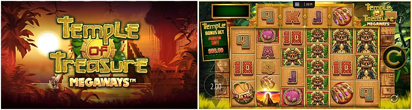 Temple Of Treasures Megaways สล็อตค่าย Blueprint Gaming เครดิตฟรี