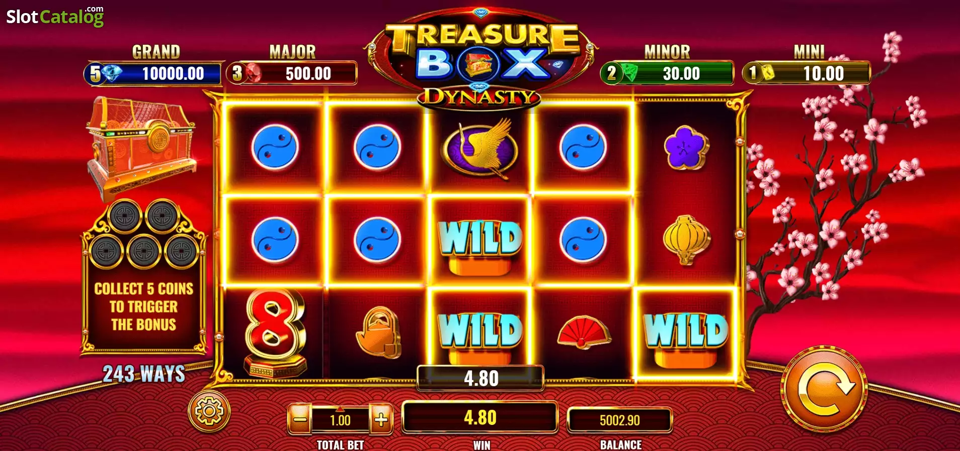 Treasure Box Dynasty สล็อตค่าย IGT เครดิตฟรี