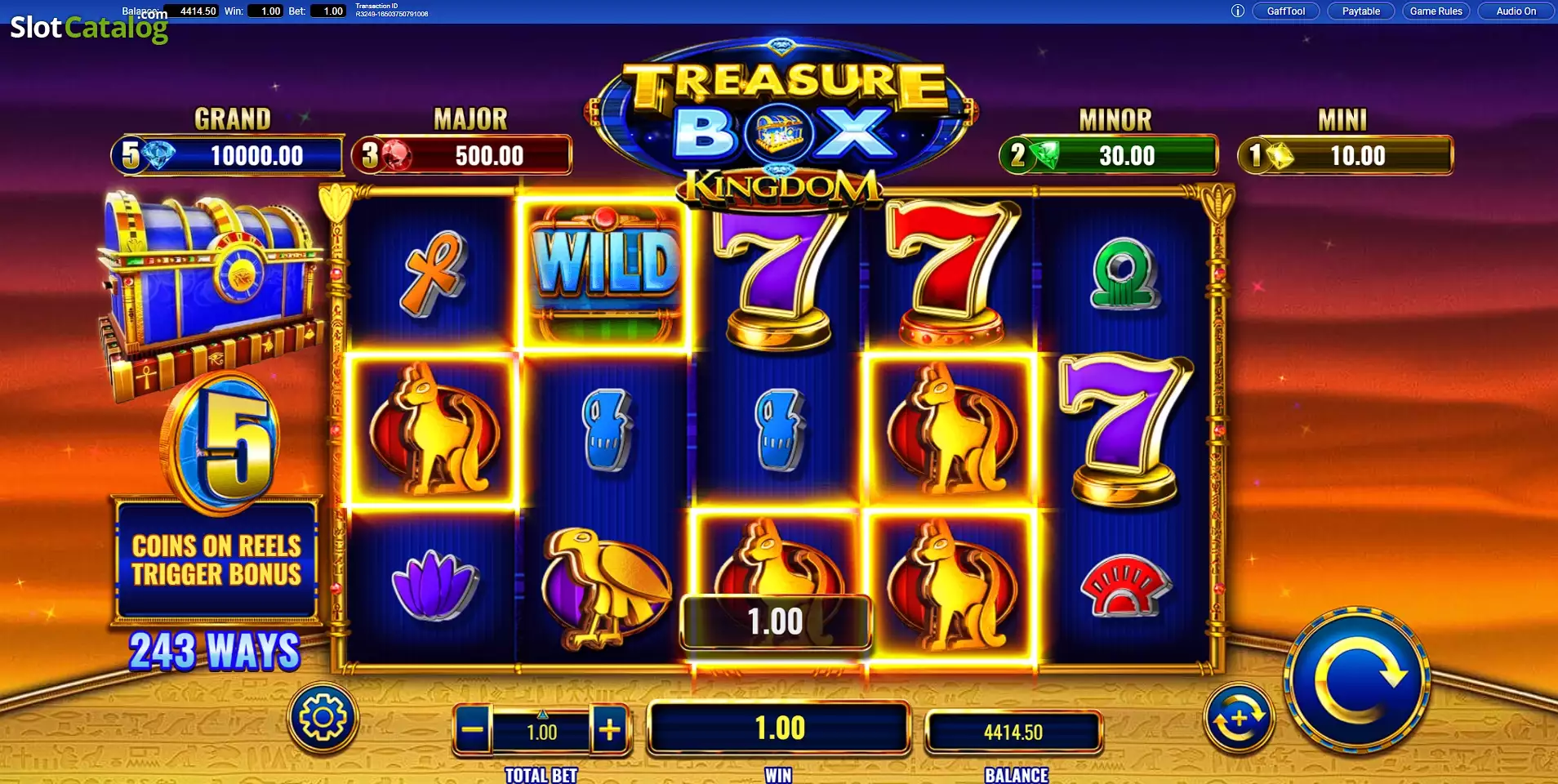 Treasure Box Kingdom สล็อตค่าย IGT เครดิตฟรี