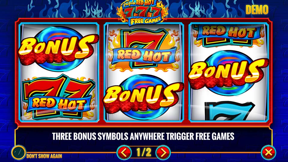 Triple Red Hot 7s Free Games สล็อตค่าย IGT เครดิตฟรี