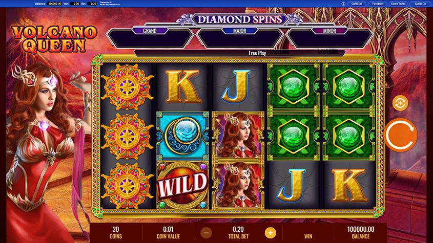 Volcano Queen Diamond Spins สล็อตค่าย IGT เครดิตฟรี