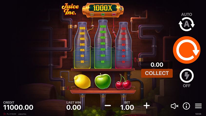 Juice Inc สล็อต Playson เครดิตฟรี