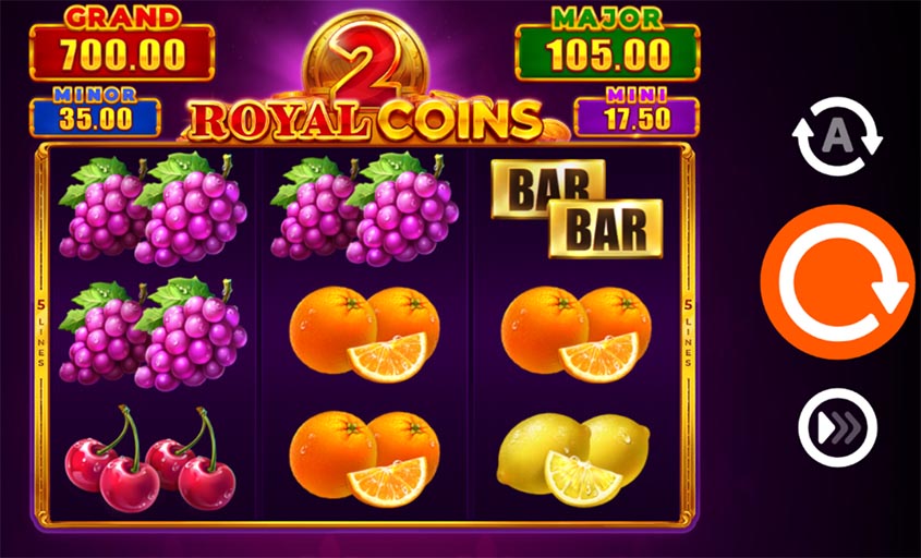 Royal Coins 2 Hold And Win สล็อต Playson เครดิตฟรี