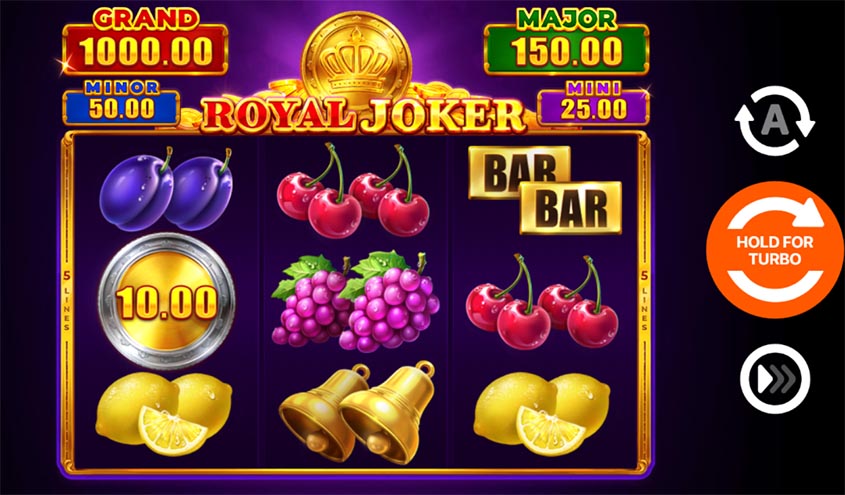 Royal Joker Hold And Win สล็อต Playson เครดิตฟรี