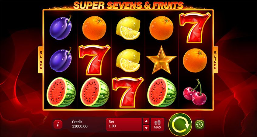 Super Sevens And Fruits สล็อต Playson เว็บตรง