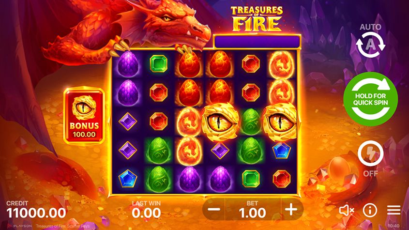 Treasures Of Fire สล็อต Playson เว็บตรง